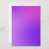 可愛いガーリーピンク紫ユニコーンファンタジー水彩 招待状 (裏面)