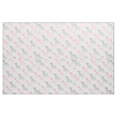 可愛いガーリーピンク色の水彩千華模様 ファブリック (ファットクウォーター)