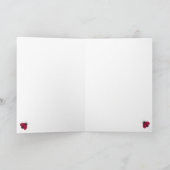 可愛いガーリーラディバグ,セクイン,ボウ,誕生日カード カード (内部)