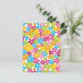 可愛いガーリー春の花 ポストカード (スタンド正面)