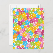可愛いガーリー春の花 ポストカード (正面/裏面)