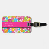 可愛いガーリー春の花 ラゲッジタグ (正面横)