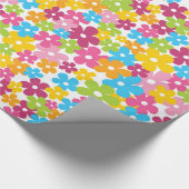 可愛いガーリー春の花 ラッピングペーパー (角)