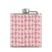 可愛いガーリー洋フェミニン梨のモノグラムのイニシャル フラスク (裏面)