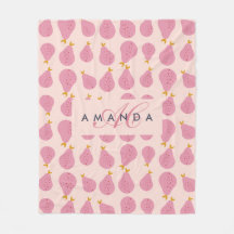 可愛いガーリー洋フェミニン梨のモノグラムのイニシャル