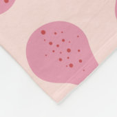 可愛いガーリー洋フェミニン梨のモノグラムのイニシャル フリースブランケット (角)