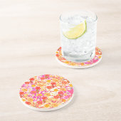 可愛いガーリー花柄 コースター (側面)