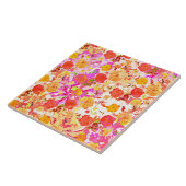 可愛いガーリー花柄 タイル (側面)