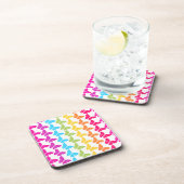 可愛いガーリー虹カラフル蝶パターン コースター (右側)