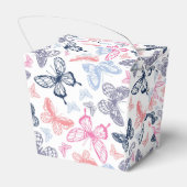 可愛いガーリー蝶カラフルイラストレーション フェイバーボックス (裏面サイド)