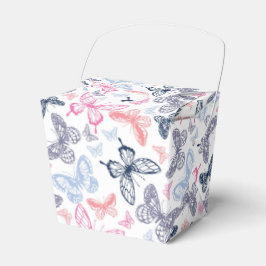 可愛いガーリー蝶カラフルイラストレーション フェイバーボックス