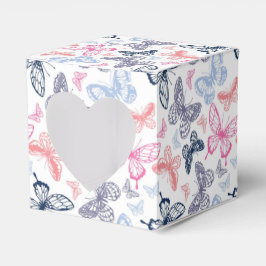 可愛いガーリー蝶カラフルイラストレーション フェイバーボックス