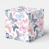 可愛いガーリー蝶カラフルイラストレーション フェイバーボックス (裏面サイド)