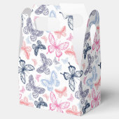 可愛いガーリー蝶カラフルイラストレーション フェイバーボックス (オープン)