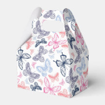 可愛いガーリー蝶カラフルイラストレーション