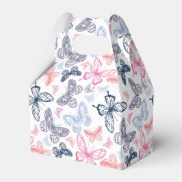 可愛いガーリー蝶カラフルイラストレーション フェイバーボックス