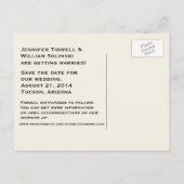 可愛いキスをするトカゲの結婚式 案内ポストカード (裏面)