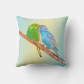 可愛いキスをする仲間 – パステル背景にアクリル クッション (裏面)