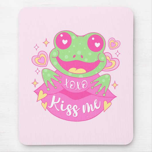 可愛いキスマイカエル – Xoxo マウスパッド (正面)