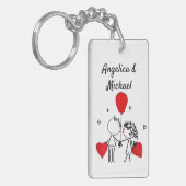 可愛いキス結婚の キーホルダー (正面左)
