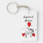 可愛いキス結婚の キーホルダー (正面)