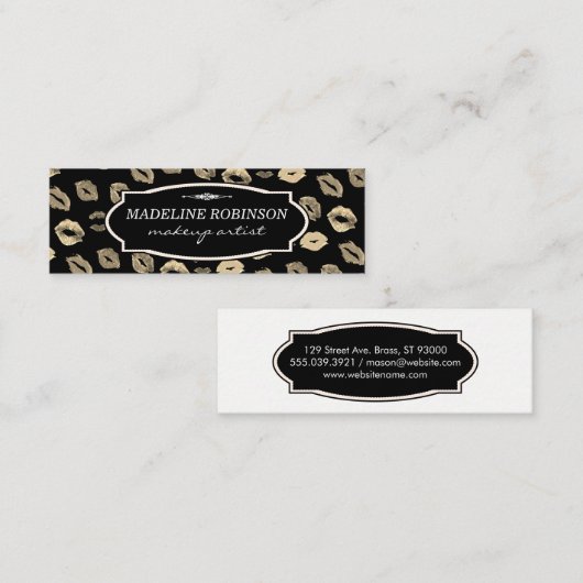 可愛いキス スキニー名刺 (正面/裏面)