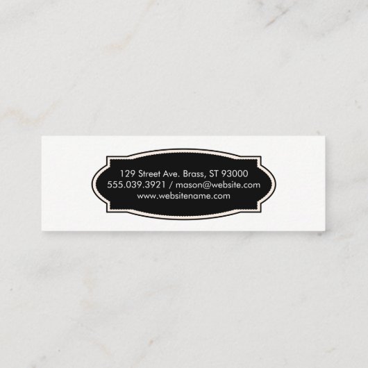 可愛いキス スキニー名刺 (裏面)