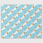 可愛いキッズアートおもしろい聖ニック・シンタークラース ラッピングペーパー (フラット)