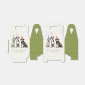 可愛いキッズウォーターカラーポーティドッグ誕生日パーティー フェイバーボックス (折り畳みなし)