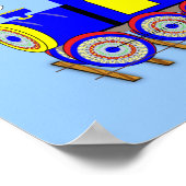 可愛いキッズチョオ列車のポスパーソナライズされたター ポスター (角)