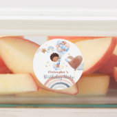 可愛いキッズバルーンアフリカ系アメリカ人少年誕生日 ラベル (貼付)