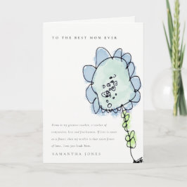 可愛いキッズピ描ックフラワーボタニカル母 カード