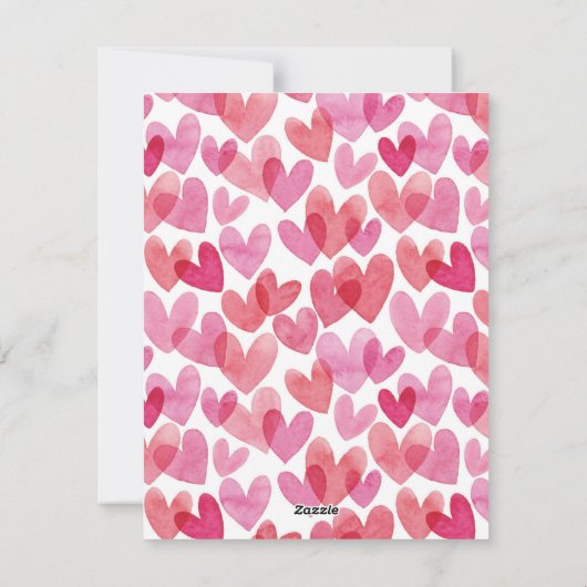 可愛いキッズフォトバレンタインのカード シーズンカード (裏面)