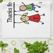 可愛いキッズマンガ教えーの先生 キッチンタオル (折り畳み)