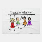 可愛いキッズマンガ教えーの先生 キッチンタオル (横)