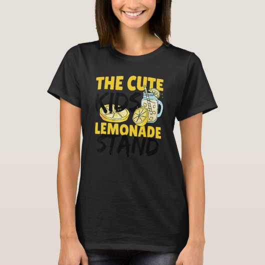 可愛いキッズレモネードスタンドLemonade Stand Bo Tシャツ (正面)