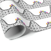 可愛いキッズローラーコースターパターンパーティーラップ ラッピングペーパー (ロールコーナー)