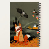 可愛いキツネとこうもりスケッチジャーナル ノートブック (裏面)