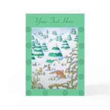 可愛いキツネとウサギのクリスマススノーシーン