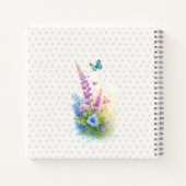 可愛いキツネとバタフライベビーシャワーゲストブック ノートブック (裏面)