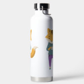 可愛いキツネに一杯のお茶 ウォーターボトル (左面)