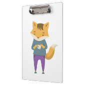 可愛いキツネに一杯のお茶 クリップボード (左)