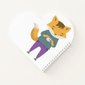 可愛いキツネに一杯のお茶 ノートブック (裏面)