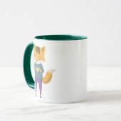 可愛いキツネに一杯のお茶 マグカップ (正面左)