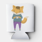 可愛いキツネに一杯のお茶 缶クーラー (裏面)