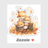 可愛いキツネカスタムカットビニールシール シール (シート)