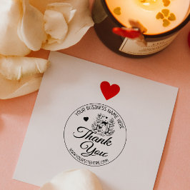 可愛いキツネカスタムビジネスサンキューゴム印 ラバースタンプ