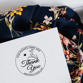 可愛いキツネカスタムビジネスサンキュー ラバースタンプ