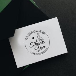 可愛いキツネカスタムビジネスサンキュー ラバースタンプ