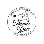 可愛いキツネカスタムビジネスサンキュー ラバースタンプ (インプリント)